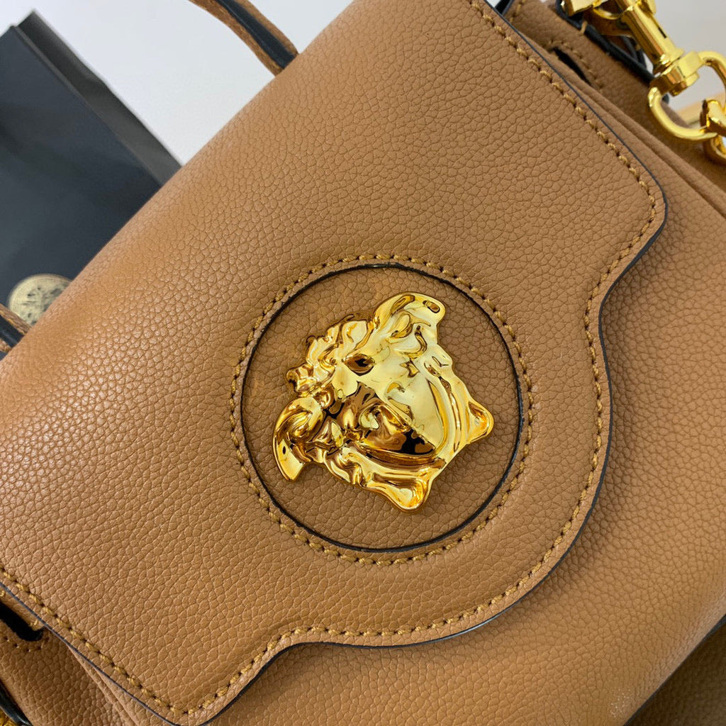 Versace DBFI040 La Medusa Small Handbag 1040 Tan
