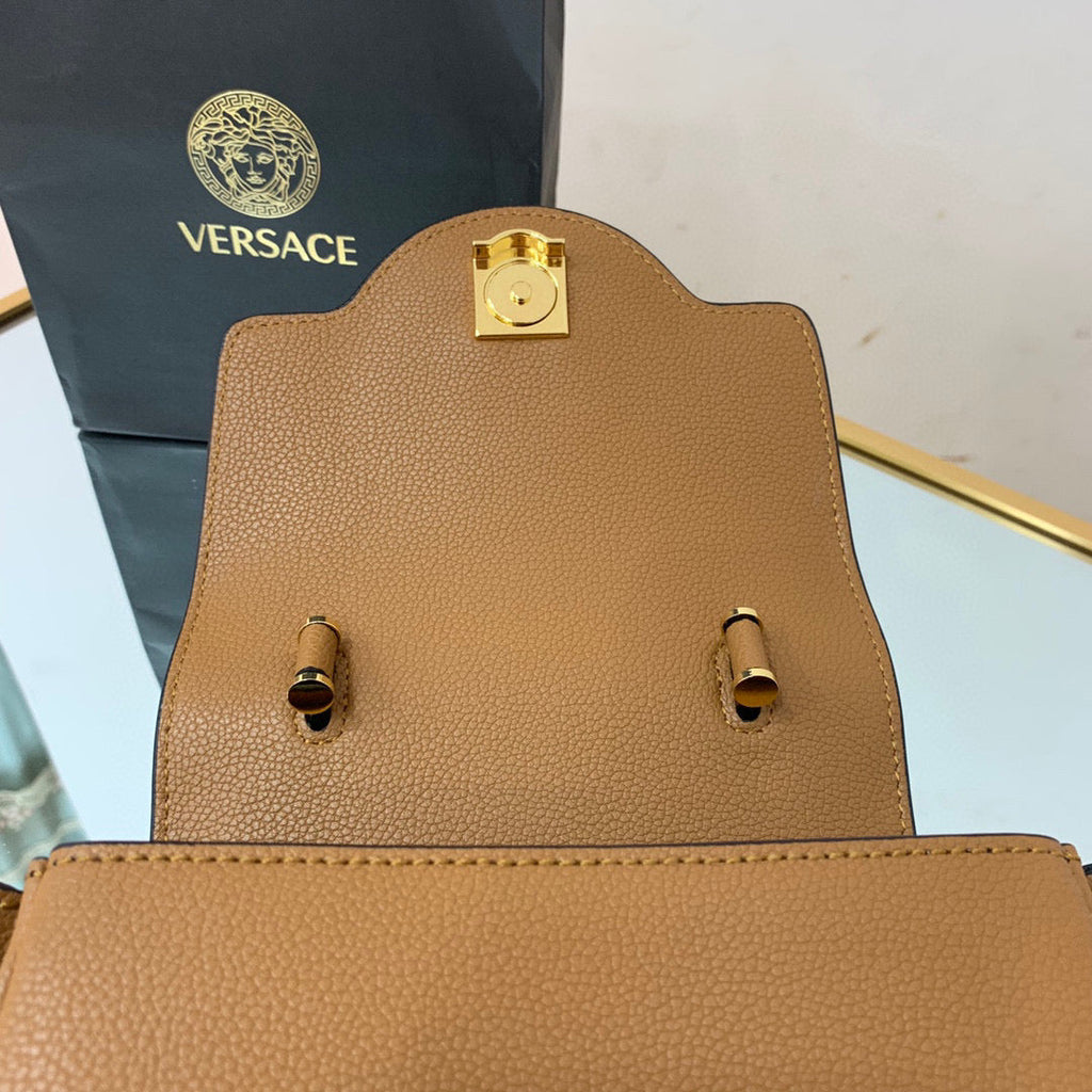 Versace DBFI040 La Medusa Small Handbag 1040 Tan