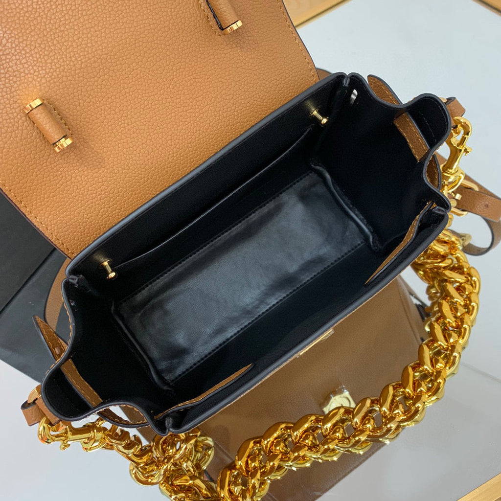 Versace DBFI040 La Medusa Small Handbag 1040 Tan