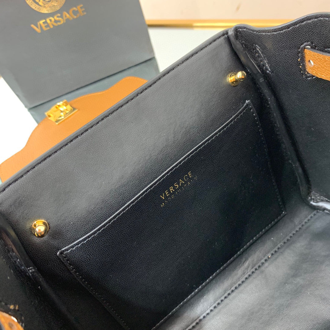 Versace DBFI040 La Medusa Small Handbag 1040 Tan
