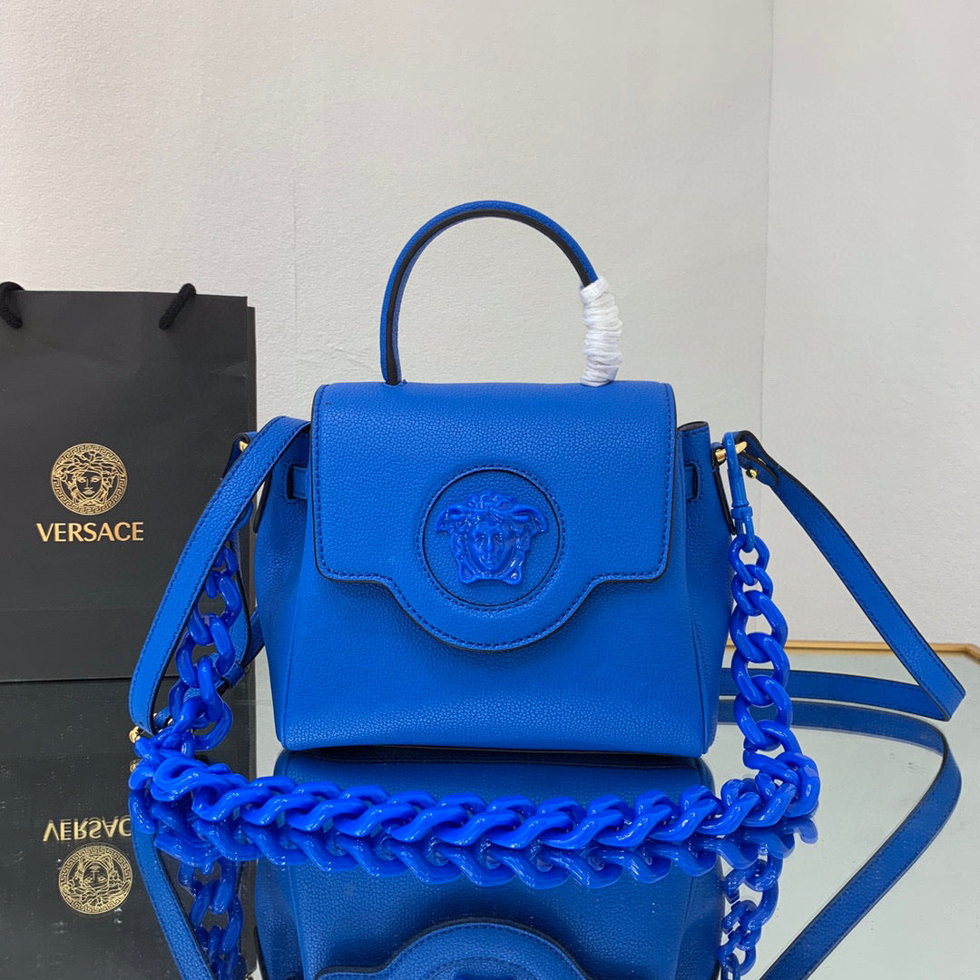 Versace DBFI040 La Medusa Small Handbag 1040 Blue - Default Title - View 1