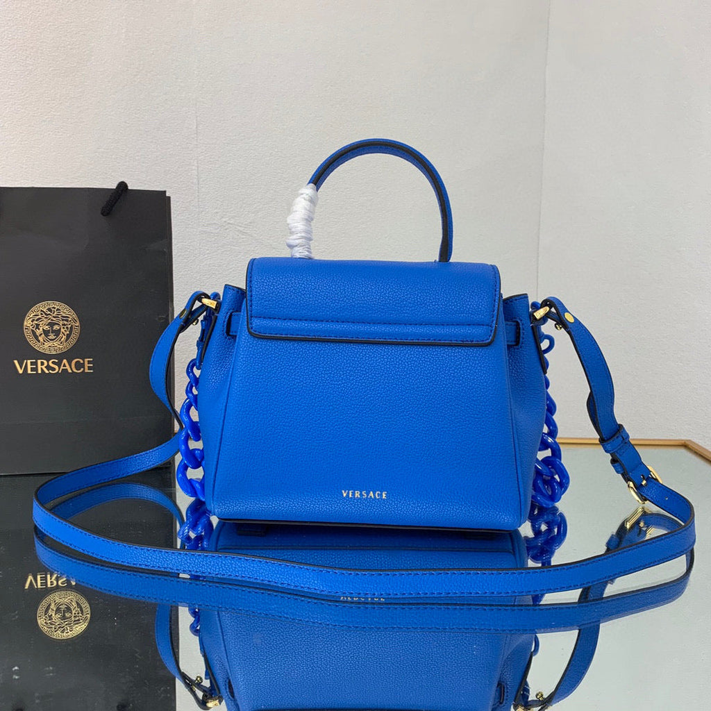 Versace DBFI040 La Medusa Small Handbag 1040 Blue