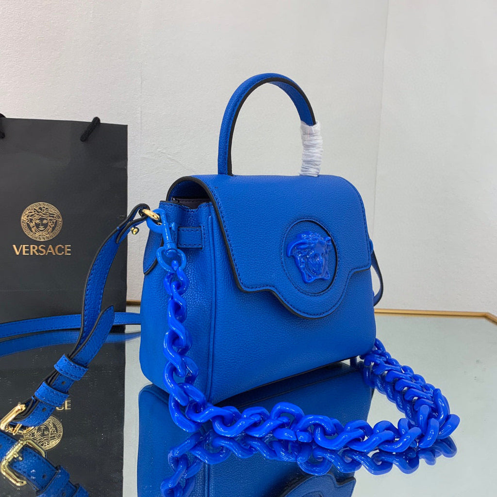 Versace DBFI040 La Medusa Small Handbag 1040 Blue