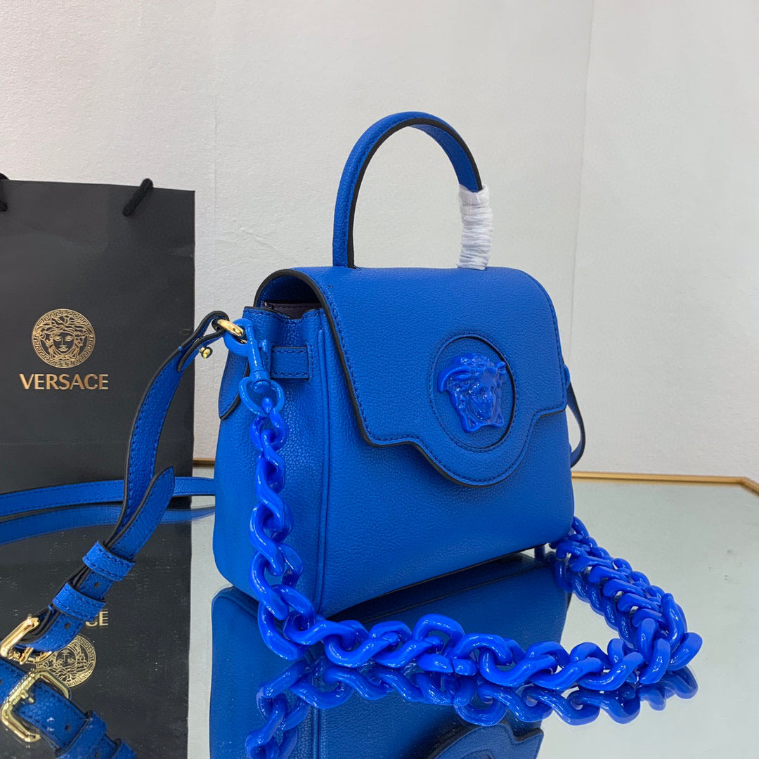 Versace DBFI040 La Medusa Small Handbag 1040 Blue