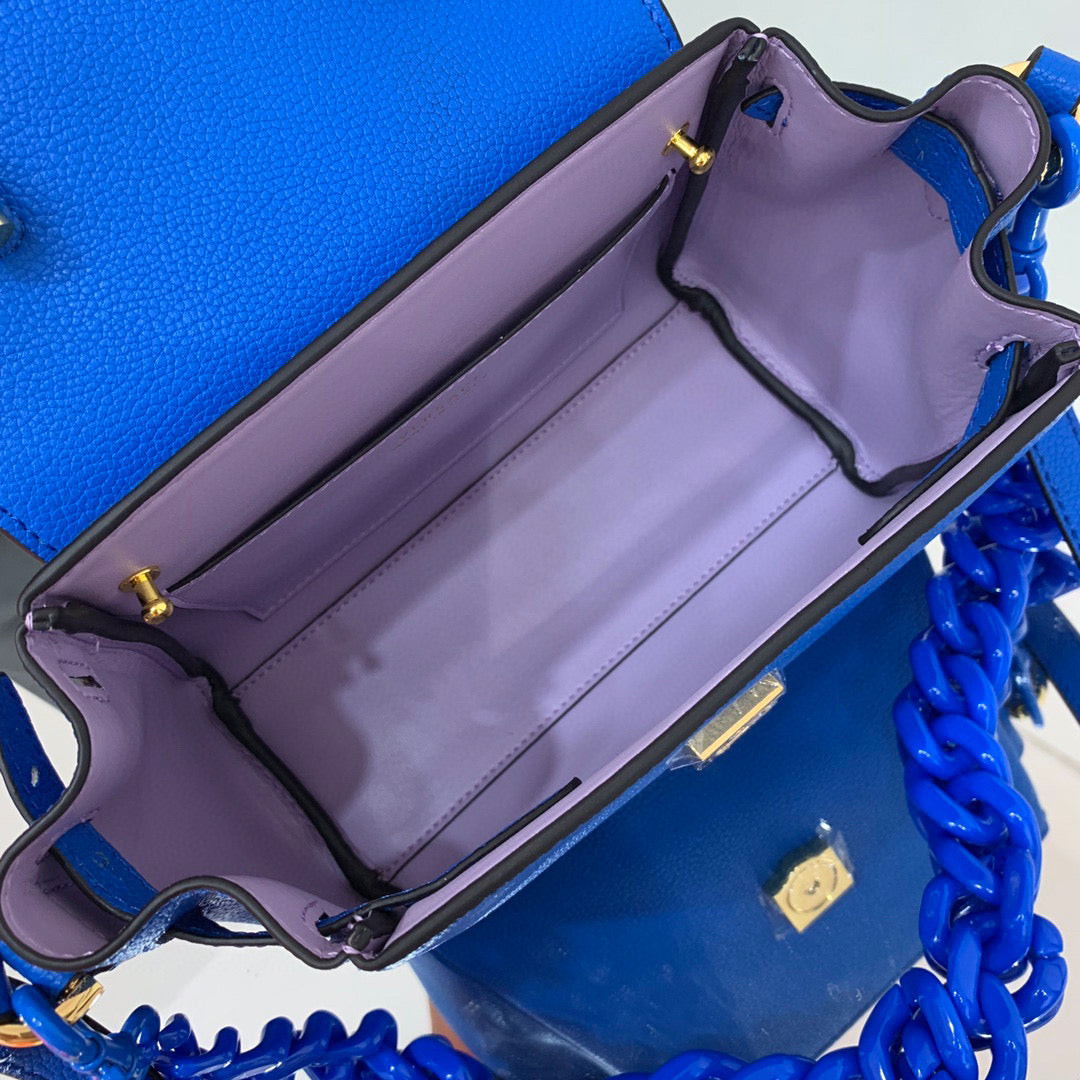Versace DBFI040 La Medusa Small Handbag 1040 Blue