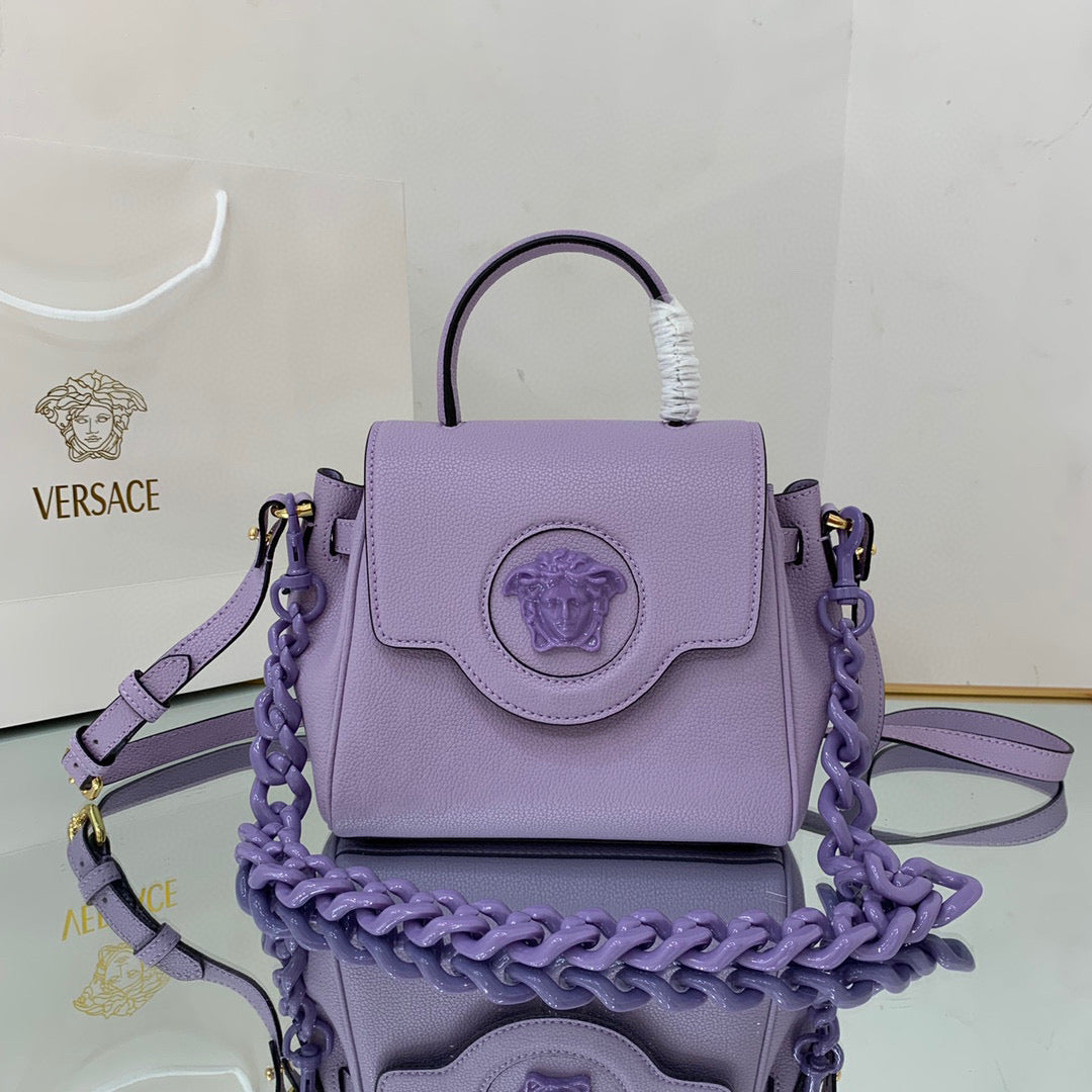 Versace DBFI040 La Medusa Small Handbag 1040 Purple - Default Title - View 1