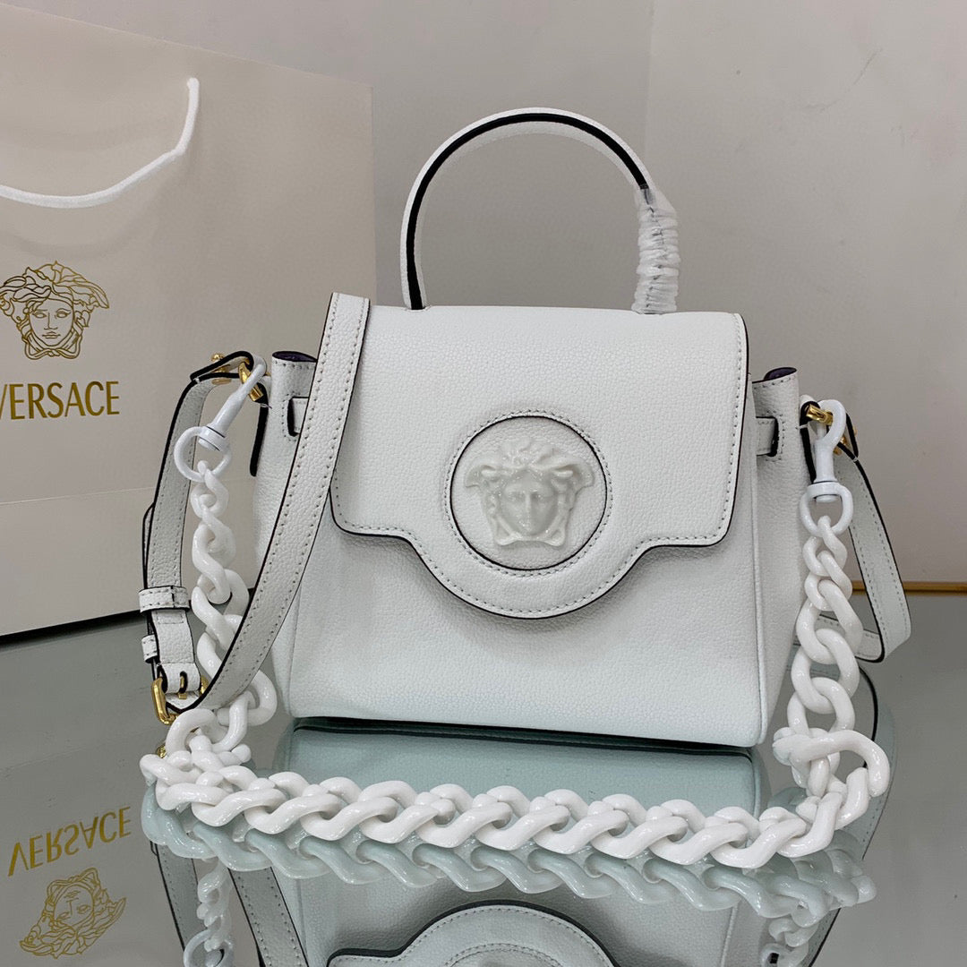 Versace DBFI040 La Medusa Small Handbag 1040 White - Default Title - View 1