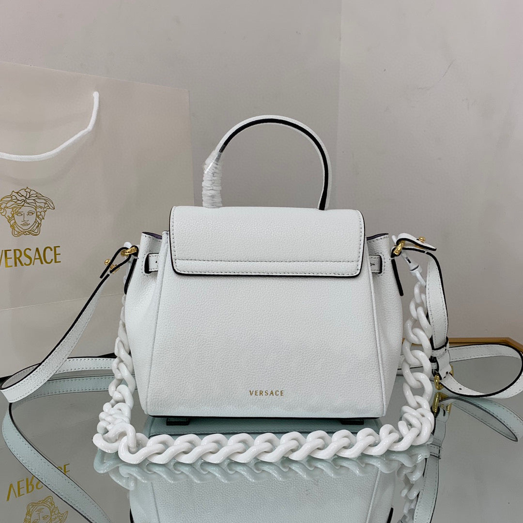 Versace DBFI040 La Medusa Small Handbag 1040 White