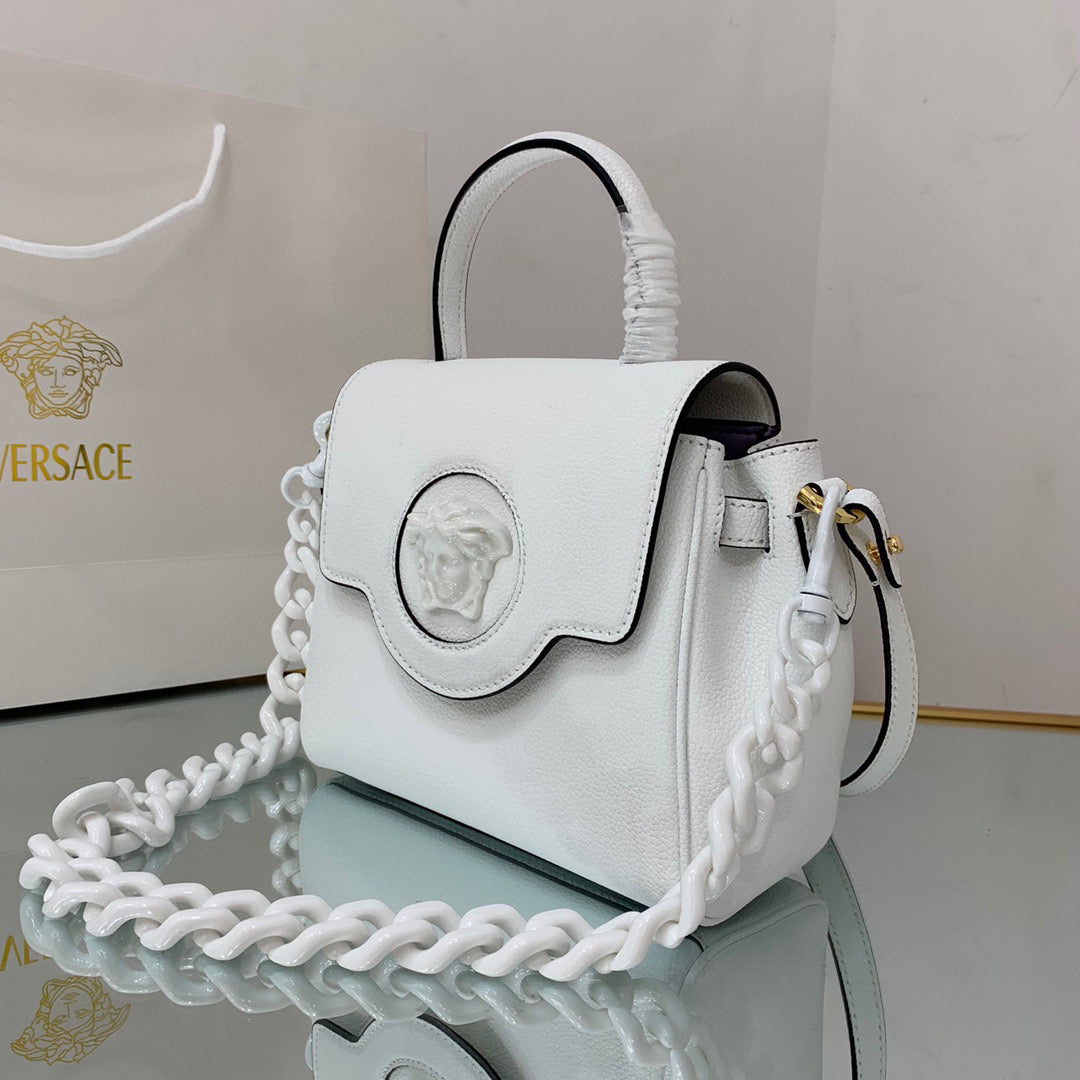 Versace DBFI040 La Medusa Small Handbag 1040 White