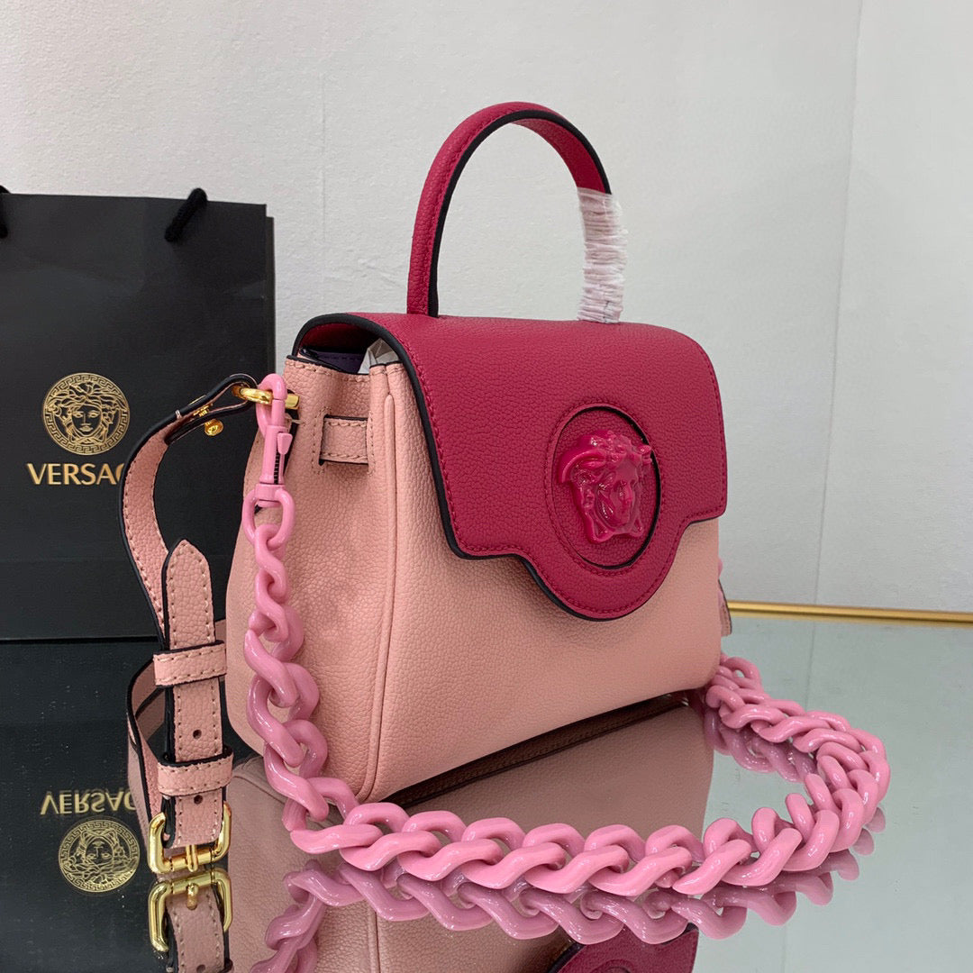 Versace DBFI040 La Medusa Small Handbag 1040 Pink Plum