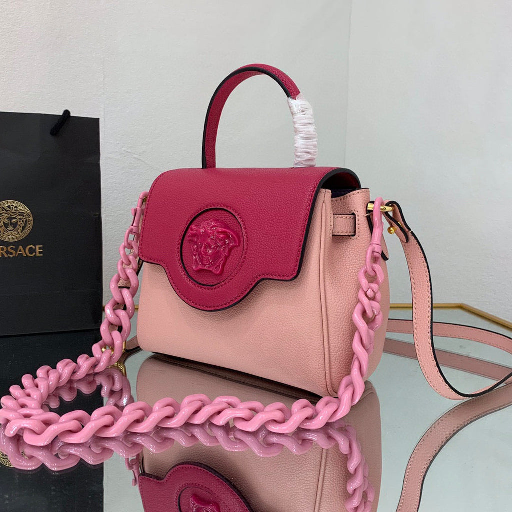 Versace DBFI040 La Medusa Small Handbag 1040 Pink Plum