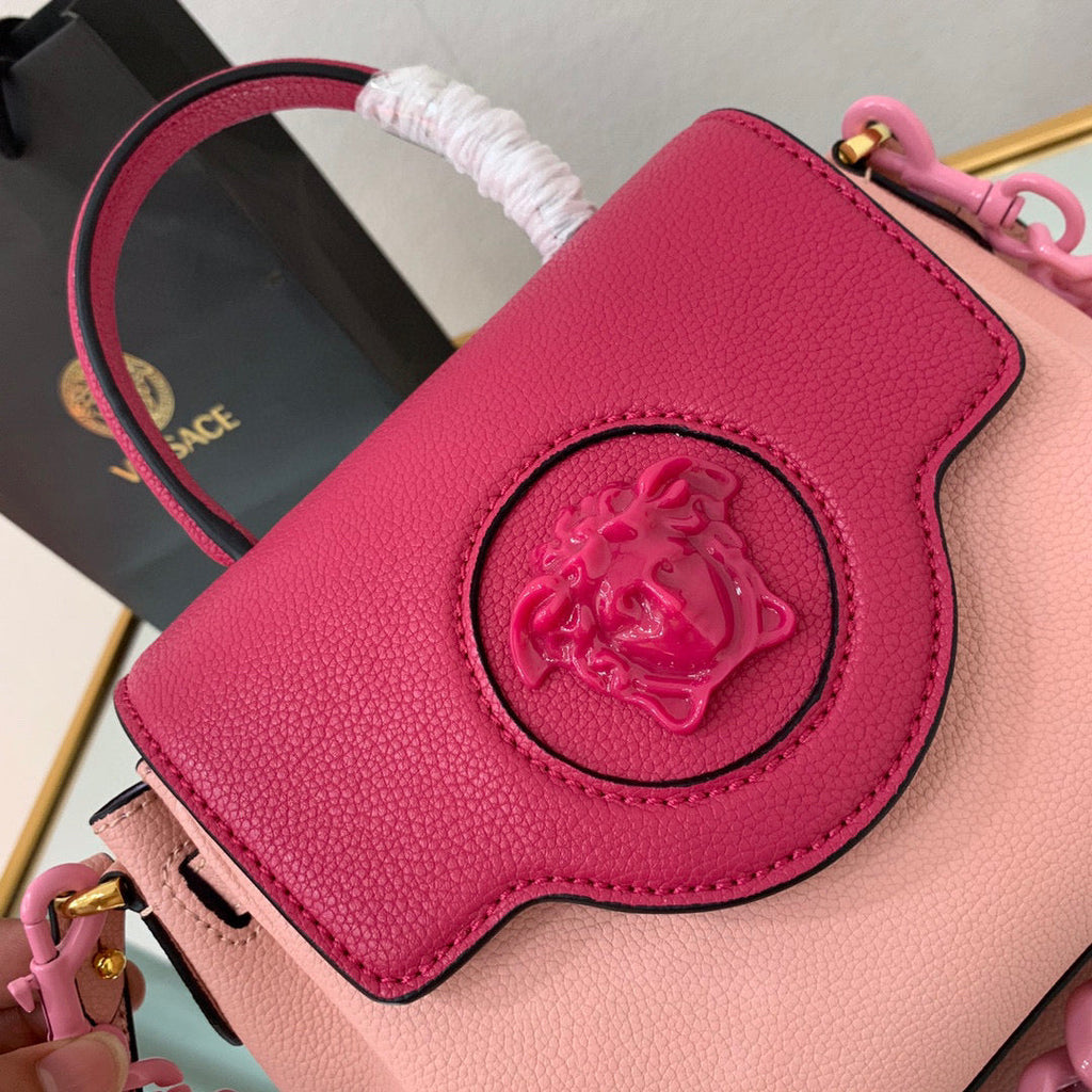 Versace DBFI040 La Medusa Small Handbag 1040 Pink Plum