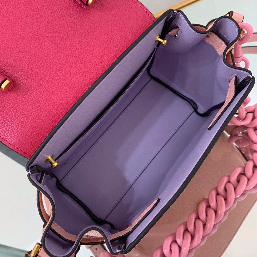 Versace DBFI040 La Medusa Small Handbag 1040 Pink Plum