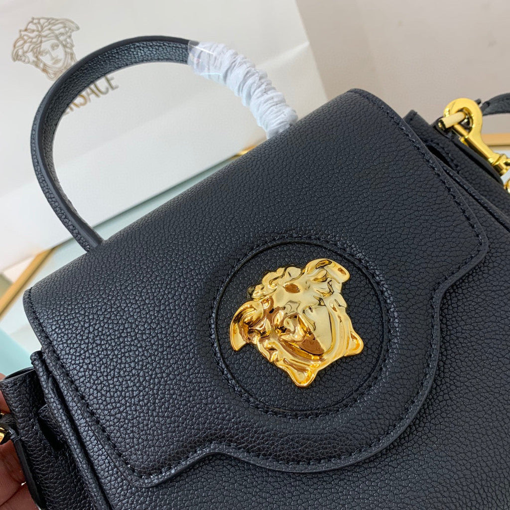 Versace DBFI040 La Medusa Small Handbag 1040 Black Gold