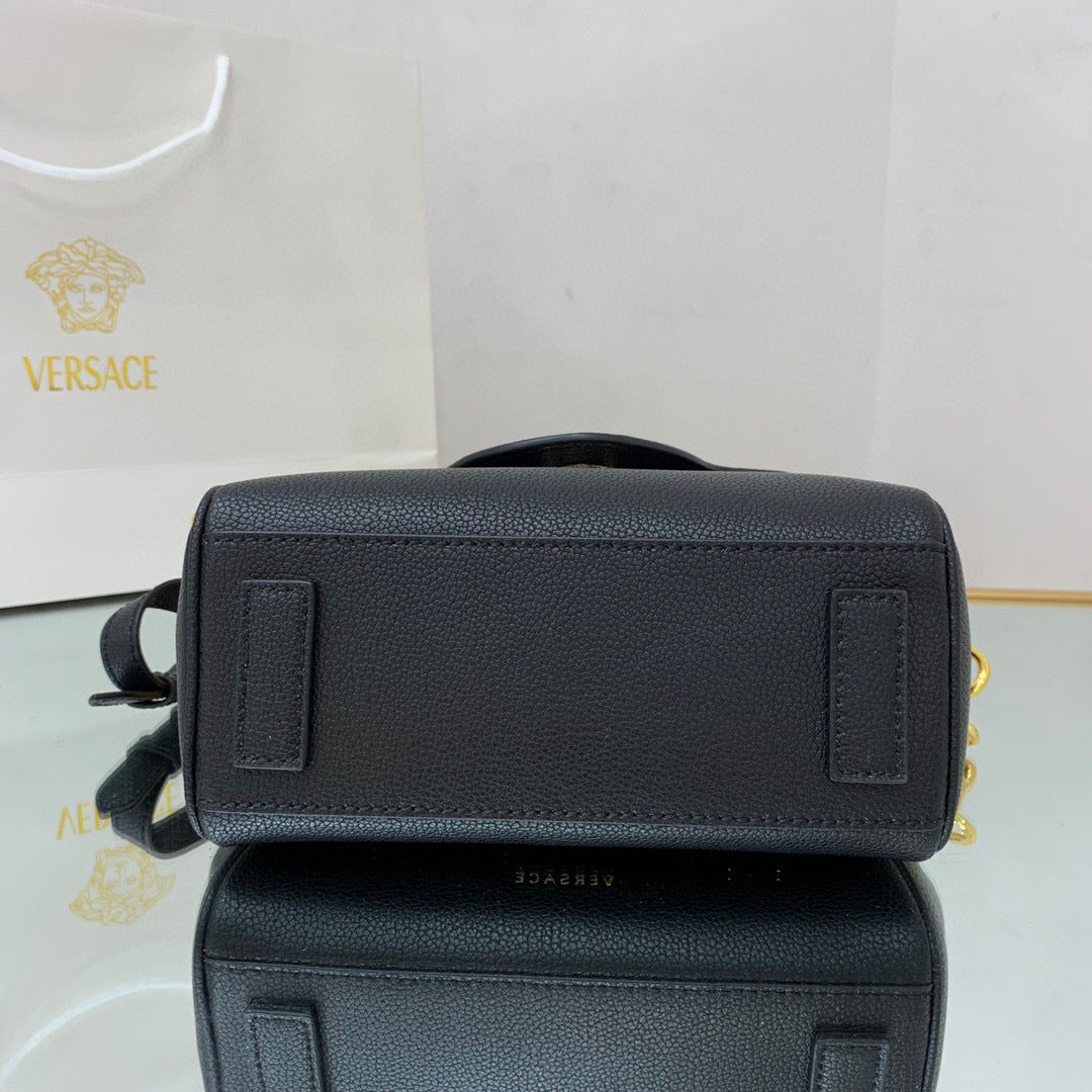 Versace DBFI040 La Medusa Small Handbag 1040 Black Gold