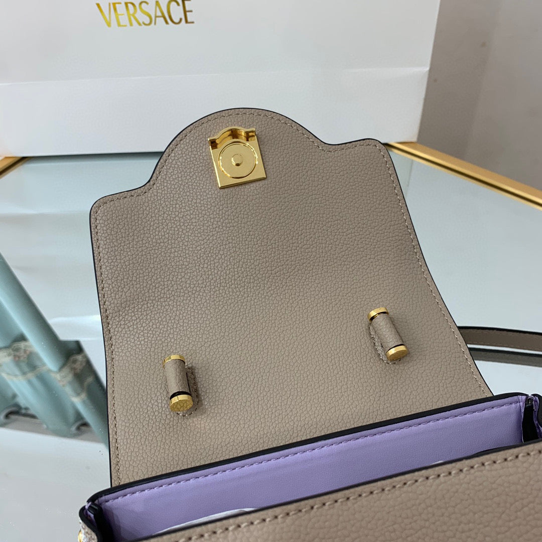 Versace DBFI040 La Medusa Small Handbag 1040 Gray