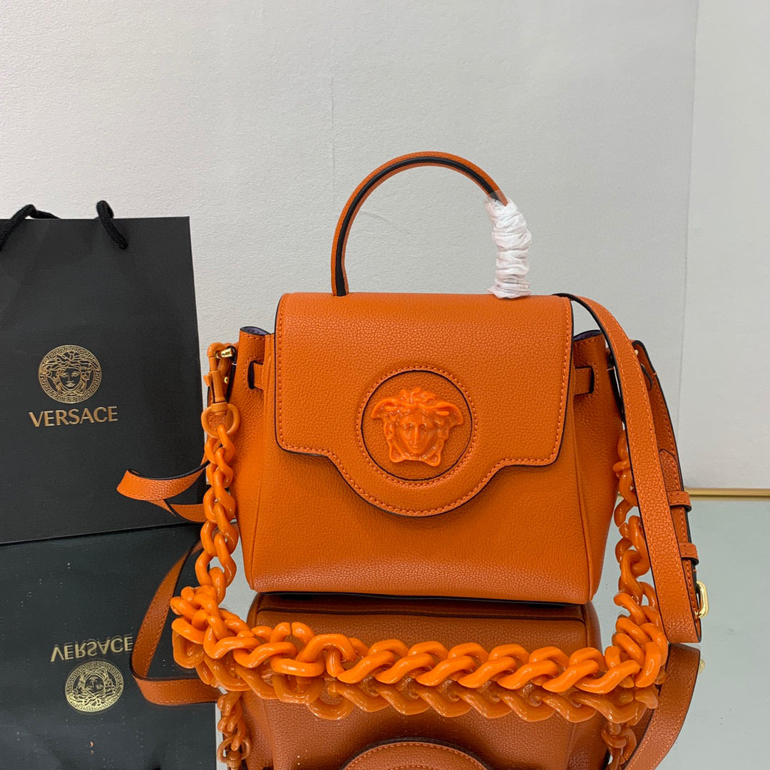 Versace DBFI040 La Medusa Small Handbag 1040 Orange - Default Title - View 1