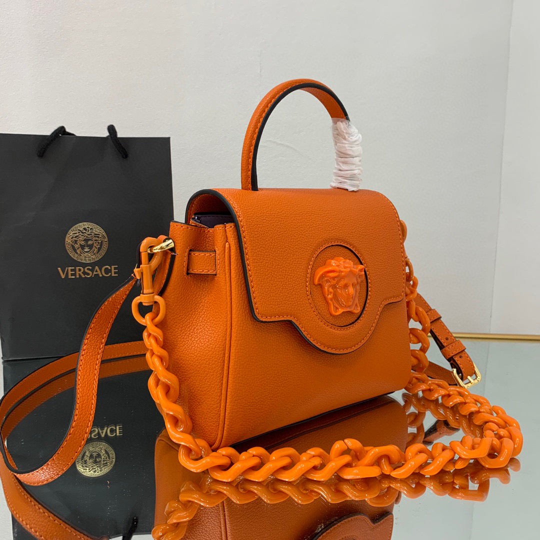 Versace DBFI040 La Medusa Small Handbag 1040 Orange