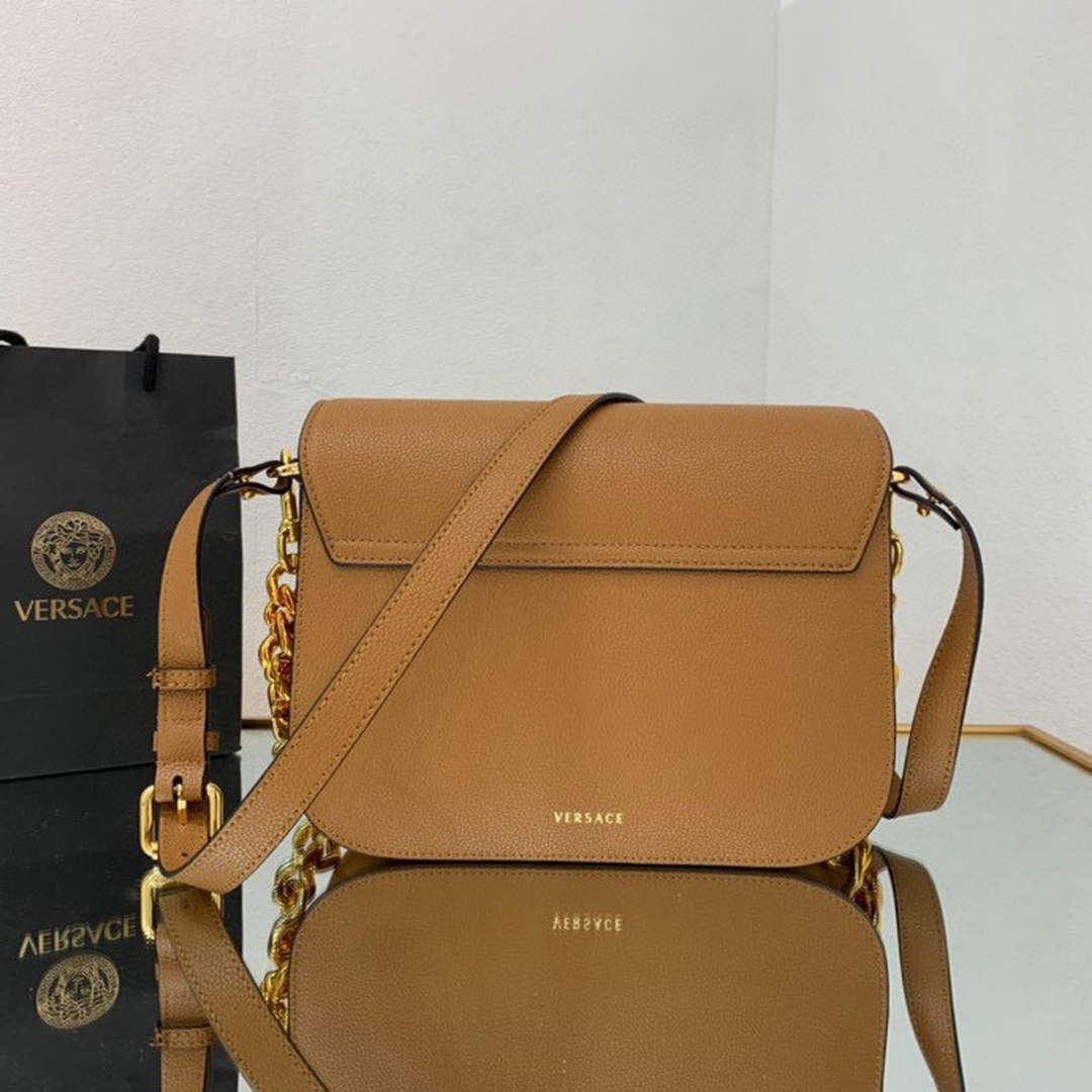 Versace DBFI067 La Medusa Small Handbag 1067 Tan