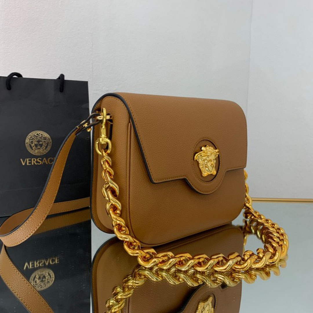 Versace DBFI067 La Medusa Small Handbag 1067 Tan