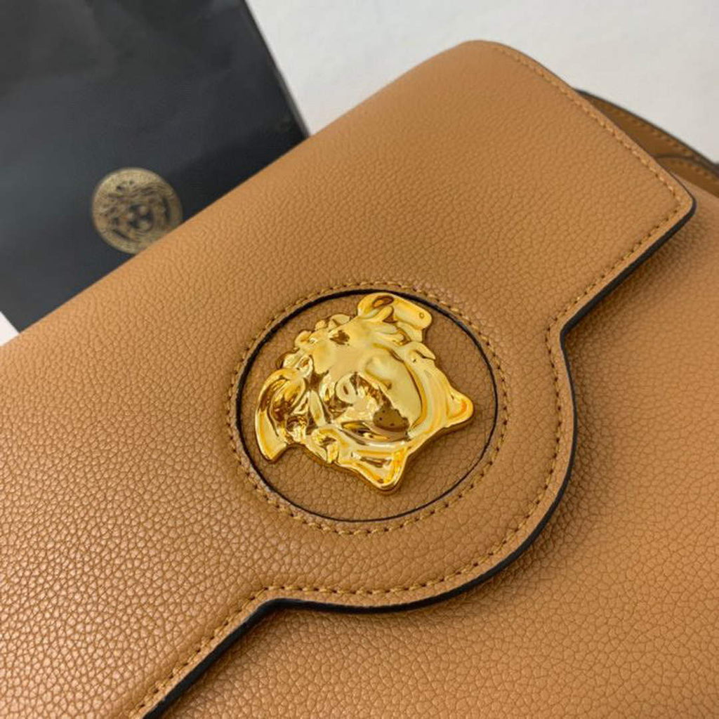 Versace DBFI067 La Medusa Small Handbag 1067 Tan