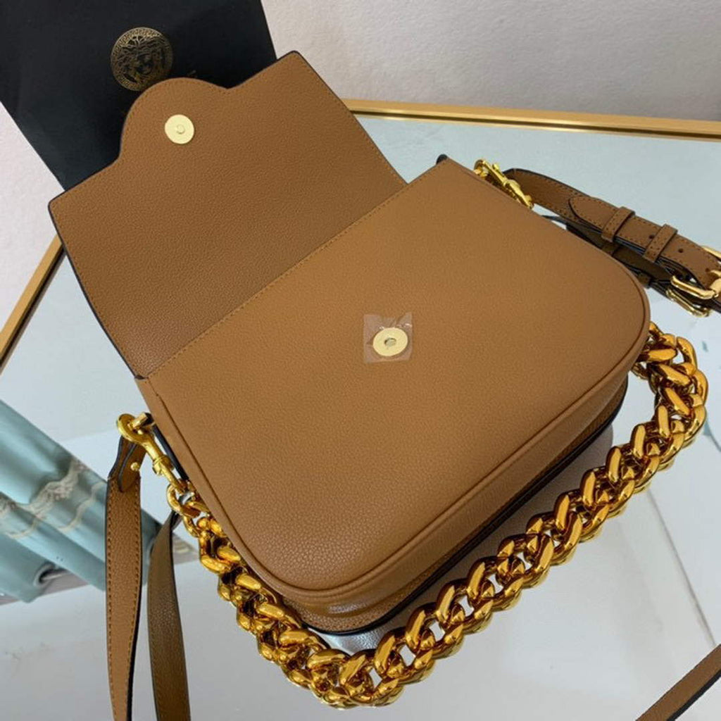 Versace DBFI067 La Medusa Small Handbag 1067 Tan
