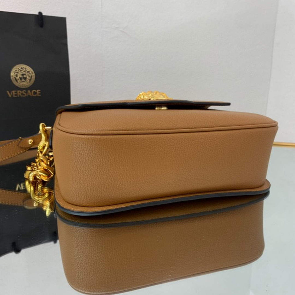 Versace DBFI067 La Medusa Small Handbag 1067 Tan