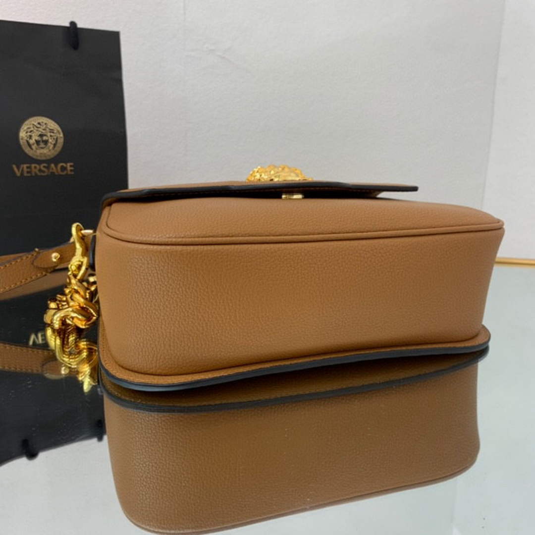 Versace DBFI067 La Medusa Small Handbag 1067 Tan