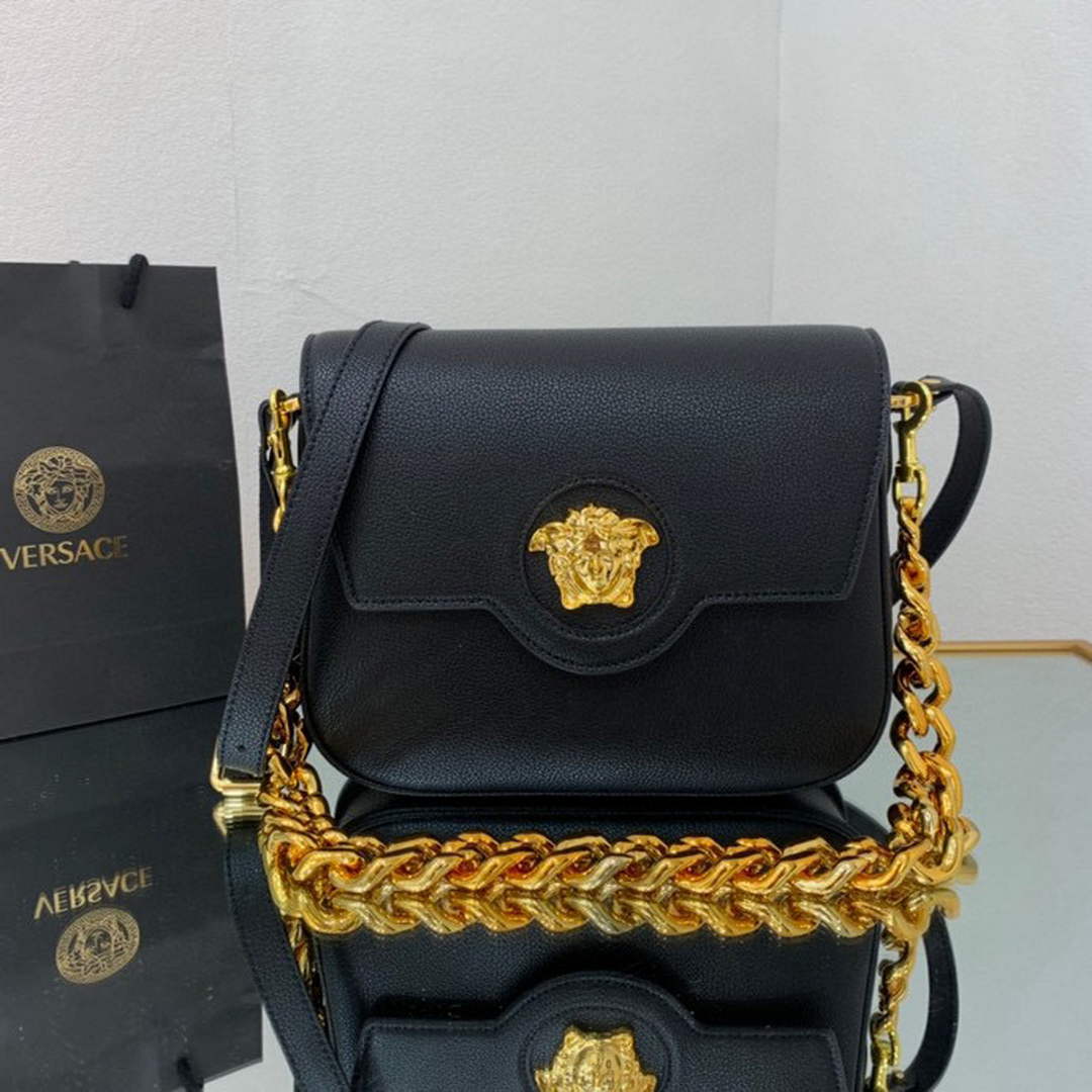 Versace DBFI067 La Medusa Small Handbag 1067 Black Gold - Default Title - View 1