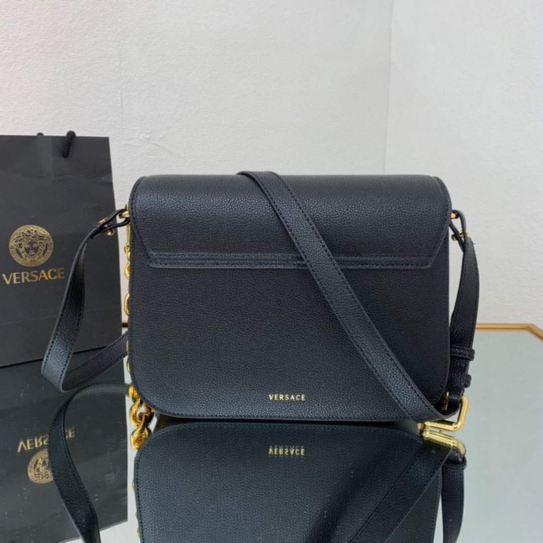 Versace DBFI067 La Medusa Small Handbag 1067 Black Gold