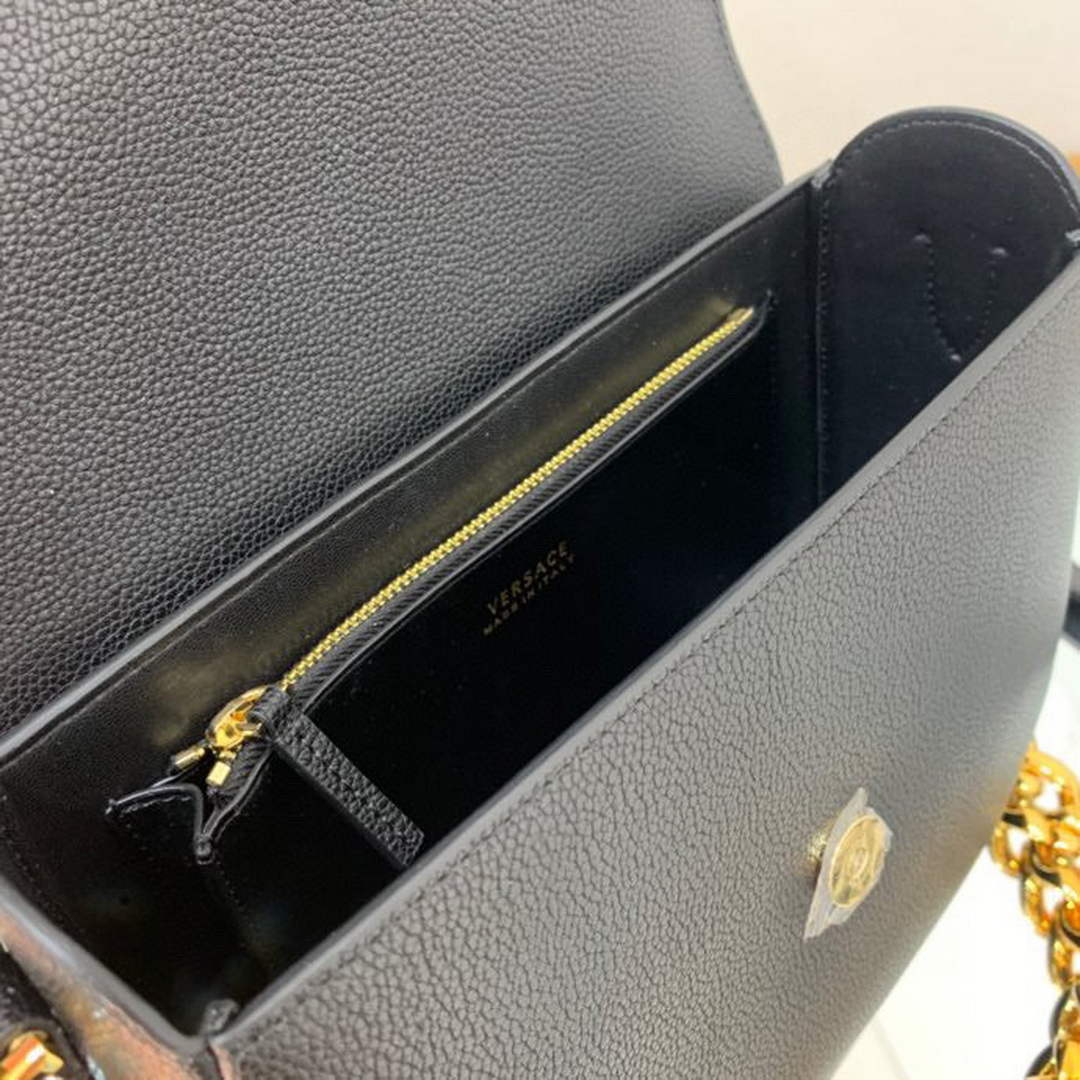 Versace DBFI067 La Medusa Small Handbag 1067 Black Gold