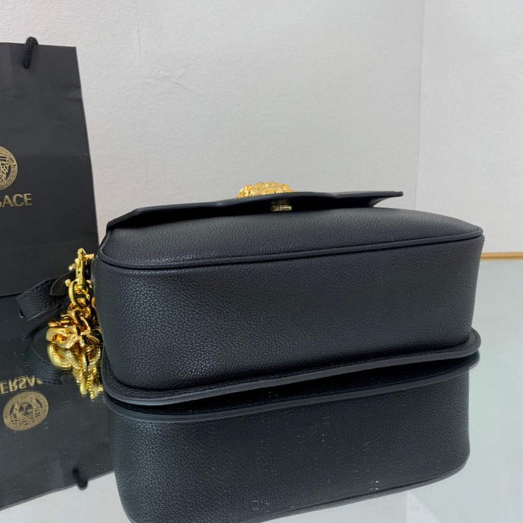 Versace DBFI067 La Medusa Small Handbag 1067 Black Gold