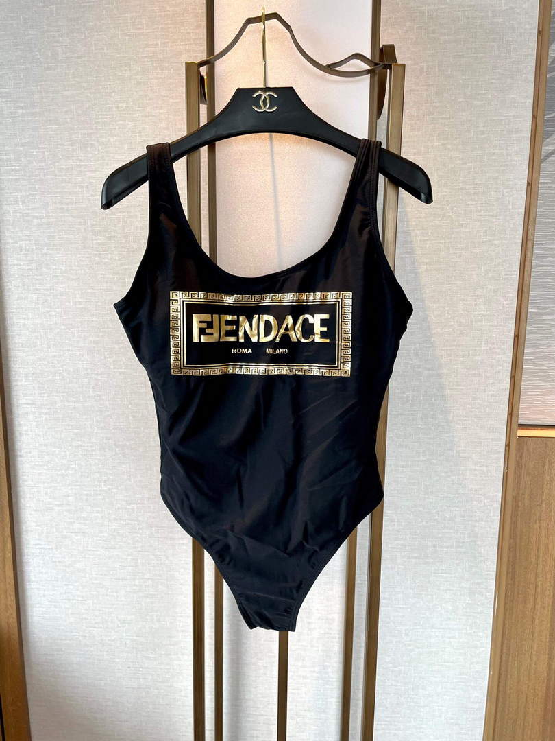 Versace FENDACE 1006615 Logo One-Piece Swimsuit
