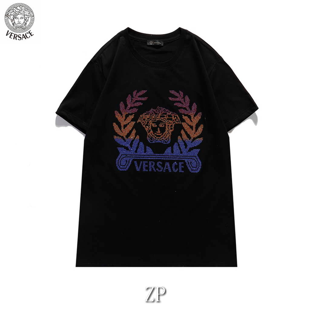 Versace Men la Greca logo Medusa Cystal T-shirt V69614