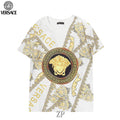 Versace Men la Greca logo Medusa Cystal T-shirt V69621