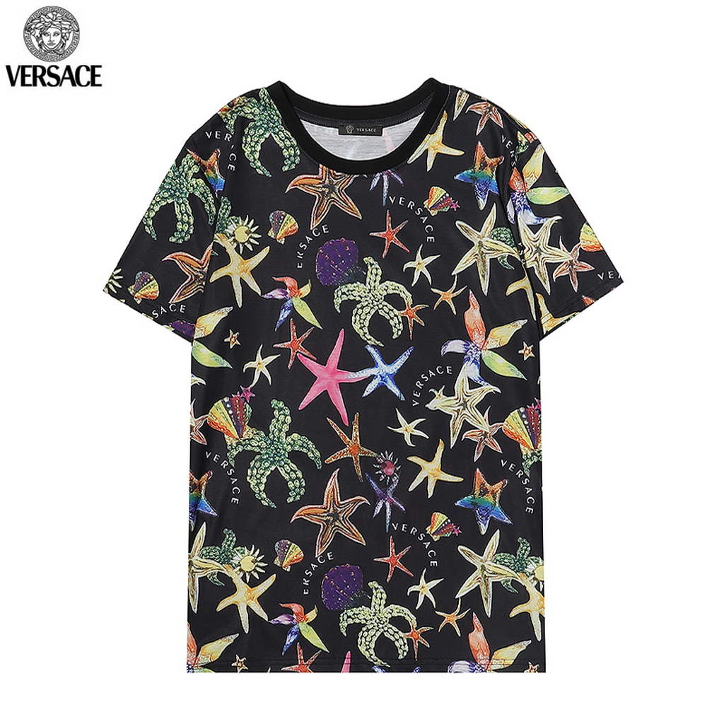 Versace Men la Greca logo Medusa Cystal T-shirt V69622
