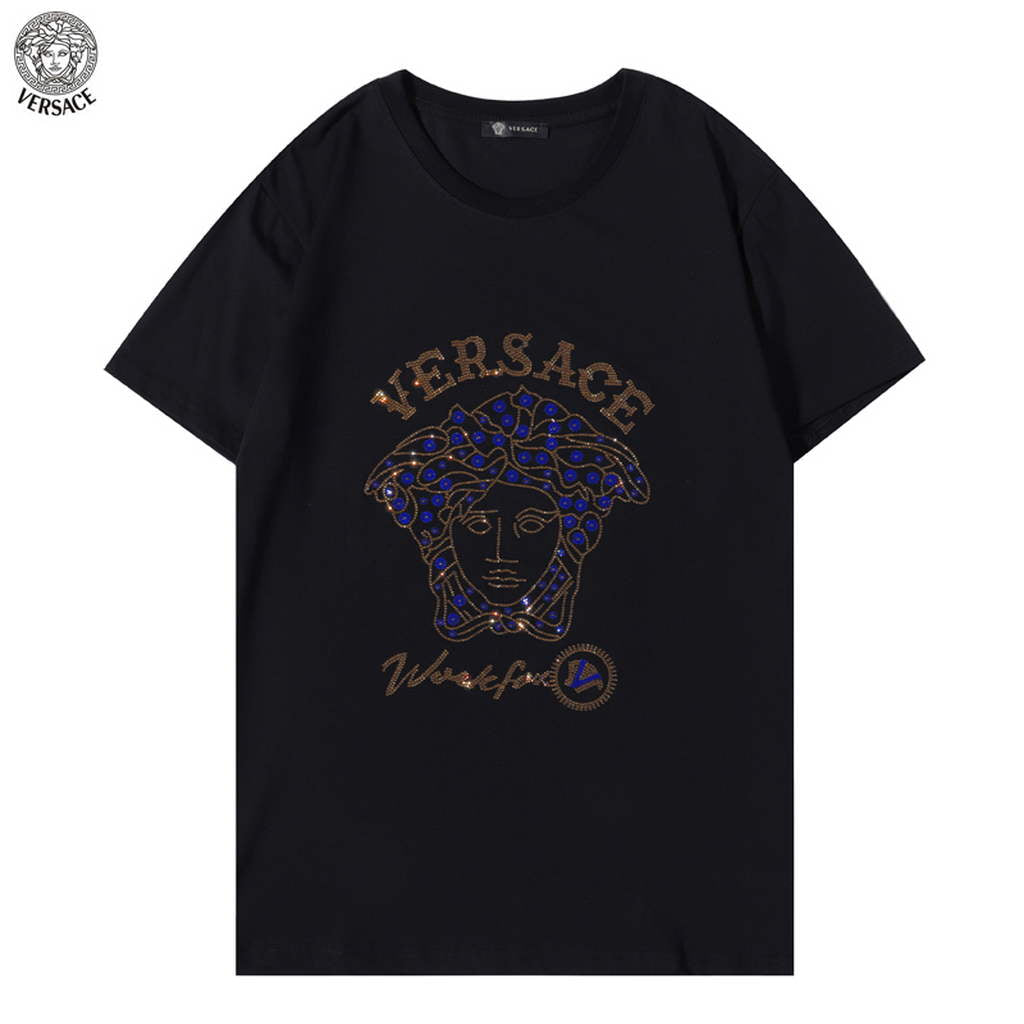 Versace Men la Greca logo Medusa Cystal T-shirt V69628