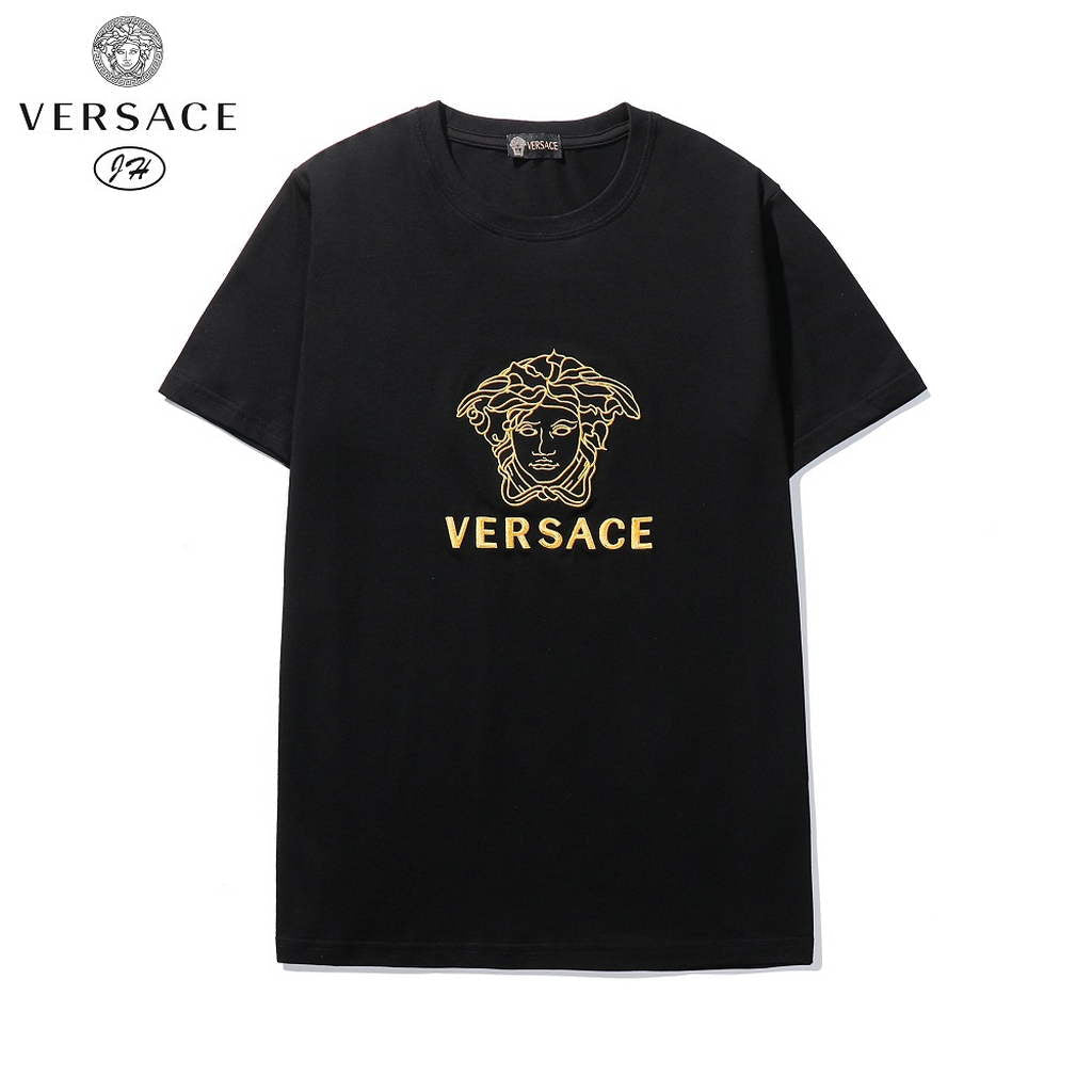 Versace Men la Greca logo Medusa Cystal T-shirt V69635