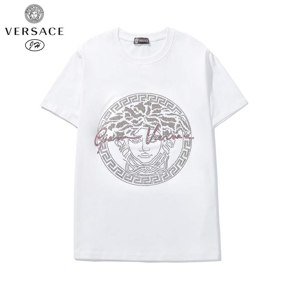 Versace Men la Greca logo Medusa Cystal T-shirt V69644