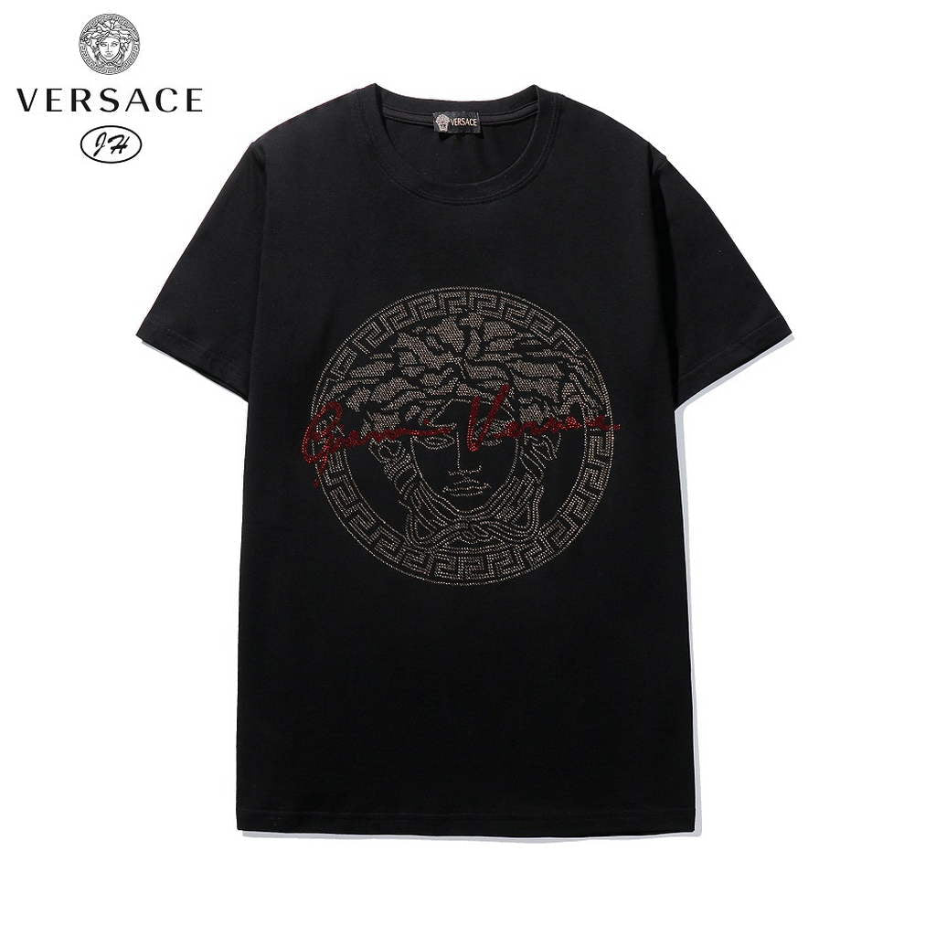Versace Men la Greca logo Medusa Cystal T-shirt V69645