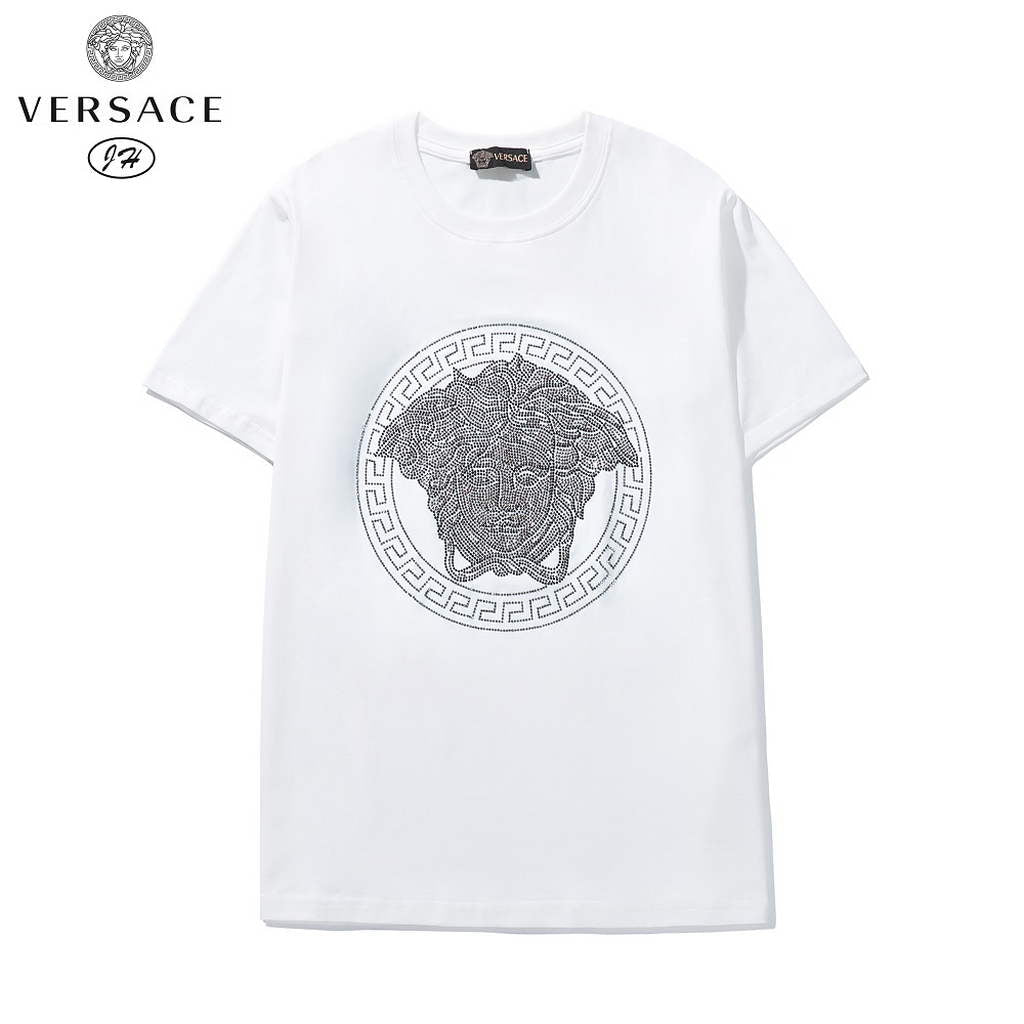 Versace Men la Greca logo Medusa Cystal T-shirt V69646
