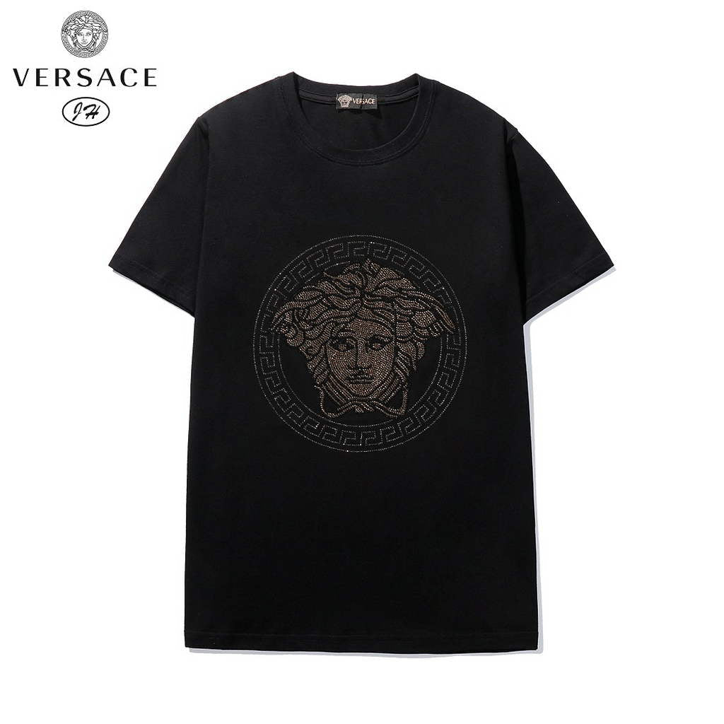 Versace Men la Greca logo Medusa Cystal T-shirt V69647