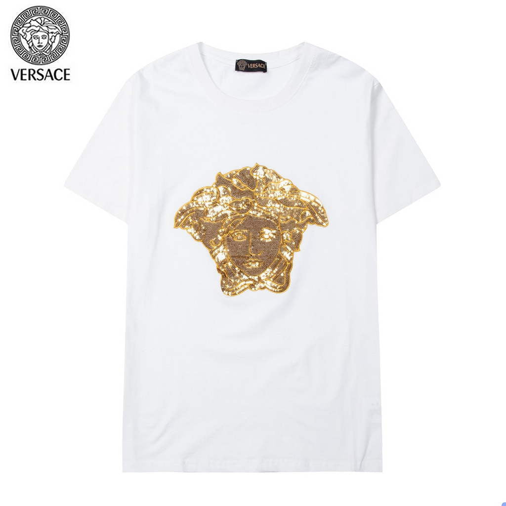 Versace Men la Greca logo Medusa Cystal T-shirt V69654