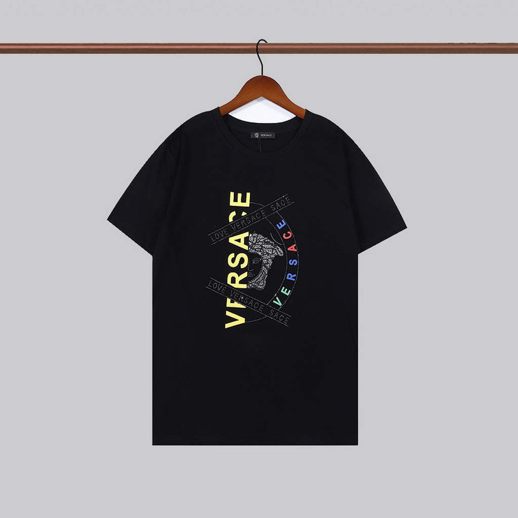 Versace Men la Greca logo Medusa Cystal T-shirt V69667
