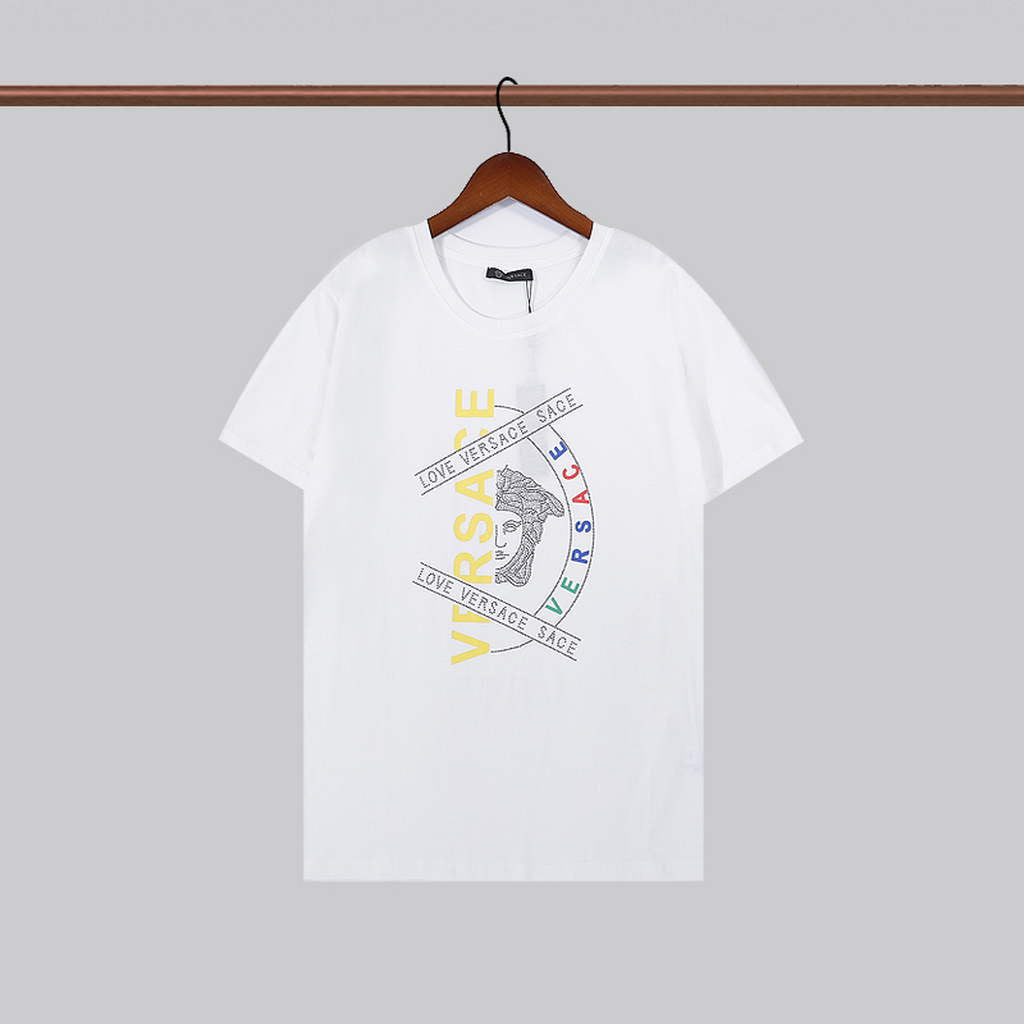 Versace Men la Greca logo Medusa Cystal T-shirt V69668