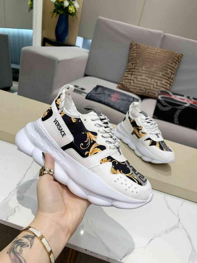 Versace Men Women's Sneakers Designer Versace Tennis Shoes 500366
