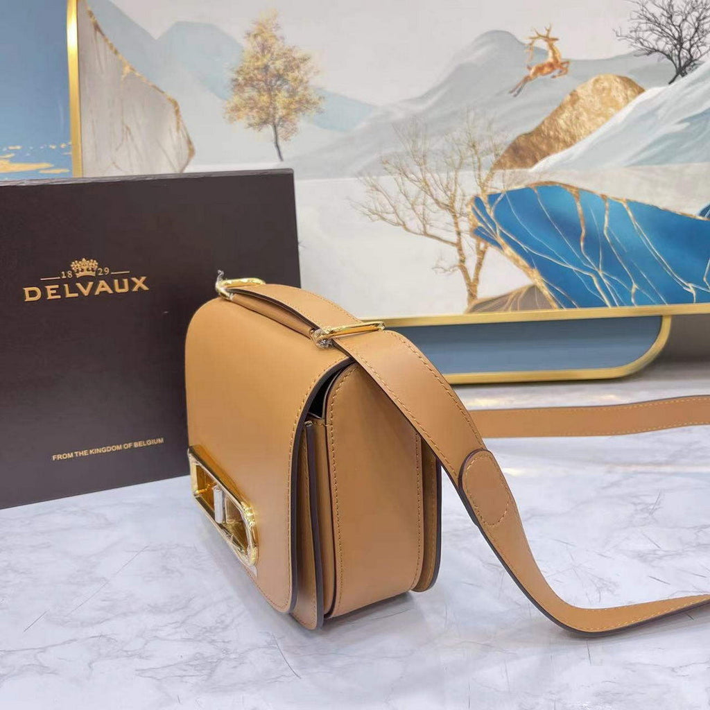 Delvaux AA0574 Lingot Alpina Calf Bag Tender Beige