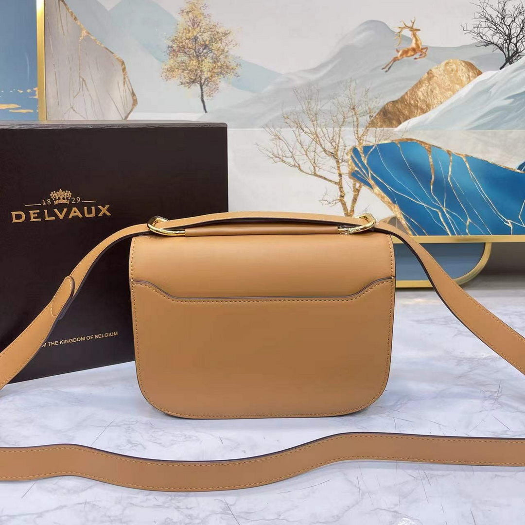 Delvaux AA0574 Lingot Alpina Calf Bag Tender Beige