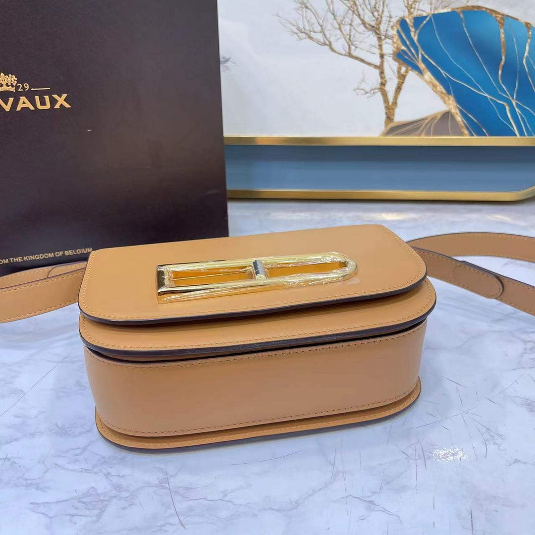 Delvaux AA0574 Lingot Alpina Calf Bag Tender Beige