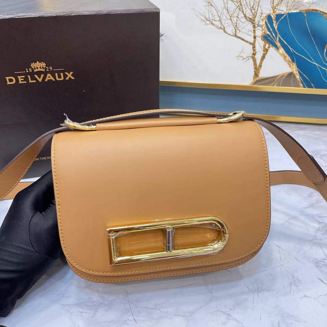 Delvaux AA0574 Lingot Alpina Calf Bag Tender Beige